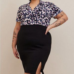 Torrid At The Knee Ponte Studio Crepe Bodycon Dress Size 2